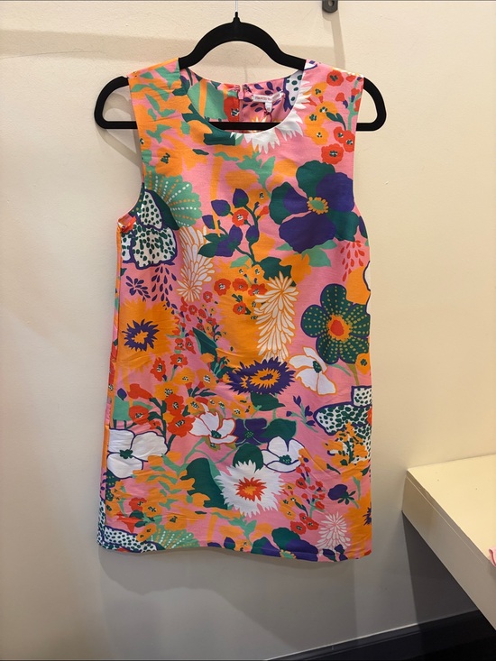 Frances Valentine Dresses & Skirts - Frances Valentine Floral Shift Dress in Pink, Orange & Green